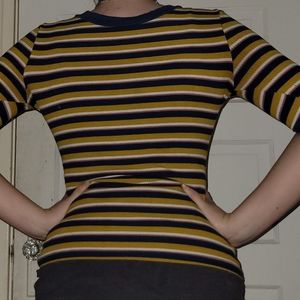 Soft fitted striped t shirt
